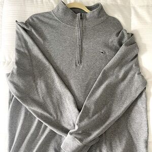 Vineyard Vines Men’s Quarter Zip Gray Sweater Pullover
